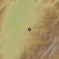 Shaded relief of the 60 km around Tello, drawn from the GMTED2010 grid
