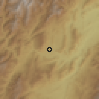 Shaded relief of the 60 km around Tesalia, drawn from the GMTED2010 grid