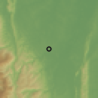 Shaded relief of the 60 km around Tibú, drawn from the GMTED2010 grid