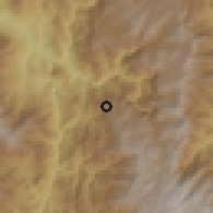Shaded relief of the 60 km around Aguadas, drawn from the GMTED2010 grid