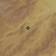 Shaded relief of the 60 km around Timaná, drawn from the GMTED2010 grid