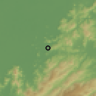 Shaded relief of the 60 km around Tiquisio, drawn from the GMTED2010 grid