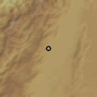 Shaded relief of the 60 km around Toro, drawn from the GMTED2010 grid