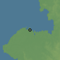 Shaded relief of the 60 km around Tumaco, drawn from the GMTED2010 grid