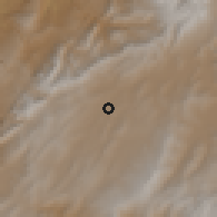 Shaded relief of the 60 km around Tuta, drawn from the GMTED2010 grid