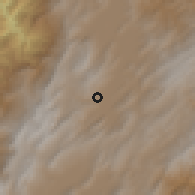 Shaded relief of the 60 km around Ubaté, drawn from the GMTED2010 grid
