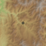 Shaded relief of the 60 km around Uramita, drawn from the GMTED2010 grid