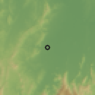 Shaded relief of the 60 km around Valencia, drawn from the GMTED2010 grid