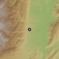 Shaded relief of the 60 km around Venadillo, drawn from the GMTED2010 grid
