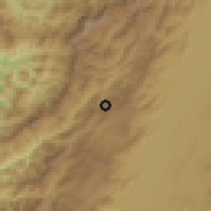 Shaded relief of the 60 km around Versalles, drawn from the GMTED2010 grid