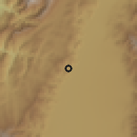 Shaded relief of the 60 km around Vijes, drawn from the GMTED2010 grid