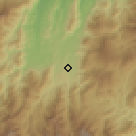 Shaded relief of the 60 km around Villa del Rosario, drawn from the GMTED2010 grid