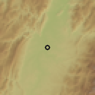 Shaded relief of the 60 km around Villavieja, drawn from the GMTED2010 grid