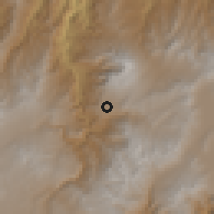 Shaded relief of the 60 km around Yacuanquer, drawn from the GMTED2010 grid
