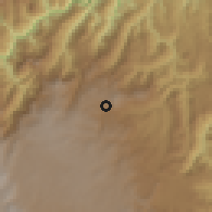 Shaded relief of the 60 km around Yarumal, drawn from the GMTED2010 grid
