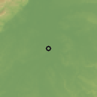 Shaded relief of the 60 km around Yondó, drawn from the GMTED2010 grid