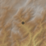 Shaded relief of the 60 km around Zetaquira, drawn from the GMTED2010 grid