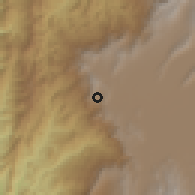 Shaded relief of the 60 km around Zipacón, drawn from the GMTED2010 grid