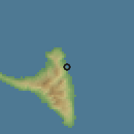 Shaded relief of the 60 km around Harembo, drawn from the GMTED2010 grid