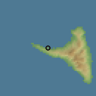 Shaded relief of the 60 km around Bandajou, drawn from the GMTED2010 grid