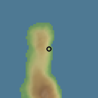 Shaded relief of the 60 km around Ifoundihé, drawn from the GMTED2010 grid