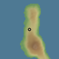 Shaded relief of the 60 km around Itsoundzou, drawn from the GMTED2010 grid
