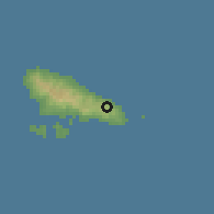 Shaded relief of the 60 km around Kangani, drawn from the GMTED2010 grid