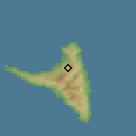Shaded relief of the 60 km around Koki, drawn from the GMTED2010 grid