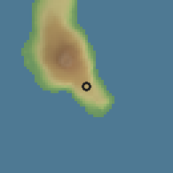 Shaded relief of the 60 km around Kourani, drawn from the GMTED2010 grid