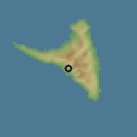 Shaded relief of the 60 km around Lingoni, drawn from the GMTED2010 grid