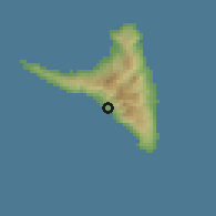 Shaded relief of the 60 km around Magnassini, drawn from the GMTED2010 grid