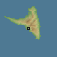 Shaded relief of the 60 km around Magnassini-Nindri, drawn from the GMTED2010 grid