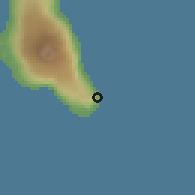 Shaded relief of the 60 km around Malé, drawn from the GMTED2010 grid