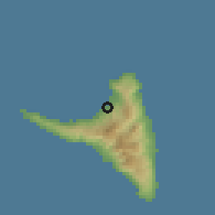 Shaded relief of the 60 km around Mirontsi, drawn from the GMTED2010 grid