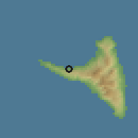 Shaded relief of the 60 km around Mjamaoue, drawn from the GMTED2010 grid