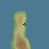 Shaded relief of the 60 km around Mmnoungou, drawn from the GMTED2010 grid