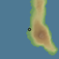 Shaded relief of the 60 km around Mtsangadjou, drawn from the GMTED2010 grid