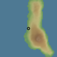 Shaded relief of the 60 km around Ntsoudjini, drawn from the GMTED2010 grid