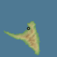 Shaded relief of the 60 km around Ouani, drawn from the GMTED2010 grid