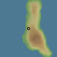 Shaded relief of the 60 km around Ouéllah, drawn from the GMTED2010 grid