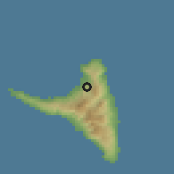 Shaded relief of the 60 km around Patsy, drawn from the GMTED2010 grid