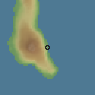 Shaded relief of the 60 km around Pidjani, drawn from the GMTED2010 grid