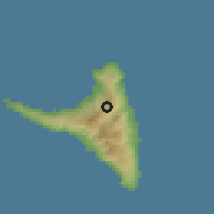 Shaded relief of the 60 km around Bazmini, drawn from the GMTED2010 grid