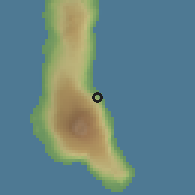 Shaded relief of the 60 km around Sidjou, drawn from the GMTED2010 grid