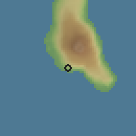 Shaded relief of the 60 km around Singani, drawn from the GMTED2010 grid