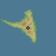 Shaded relief of the 60 km around Trindrini, drawn from the GMTED2010 grid