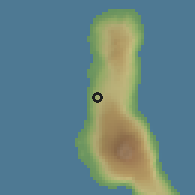 Shaded relief of the 60 km around Vanadjou, drawn from the GMTED2010 grid
