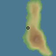 Shaded relief of the 60 km around Zivandani, drawn from the GMTED2010 grid