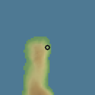 Shaded relief of the 60 km around Chézani, drawn from the GMTED2010 grid