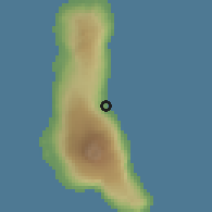 Shaded relief of the 60 km around Chomoni, drawn from the GMTED2010 grid